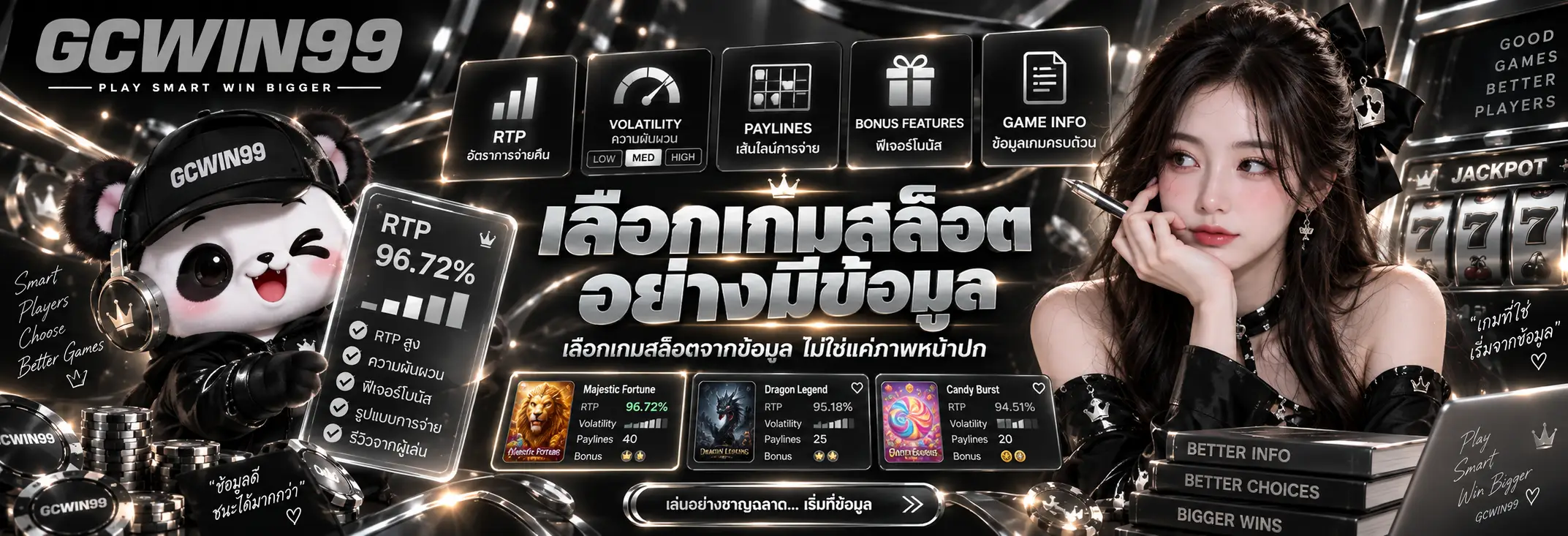 เลือกเกมสล็อตจากข้อมูล ไม่ใช่แค่ภาพหน้าปก